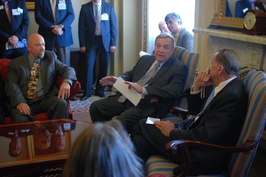 Durbin met with members of the Illinois Farm Bureau to discuss agricultural issues.